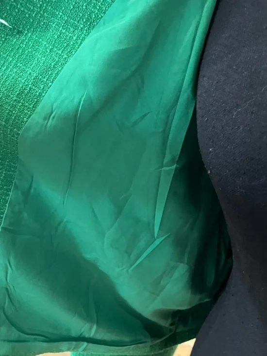 French inspired green, collarless, tweed jacket - Picture 9 of 10